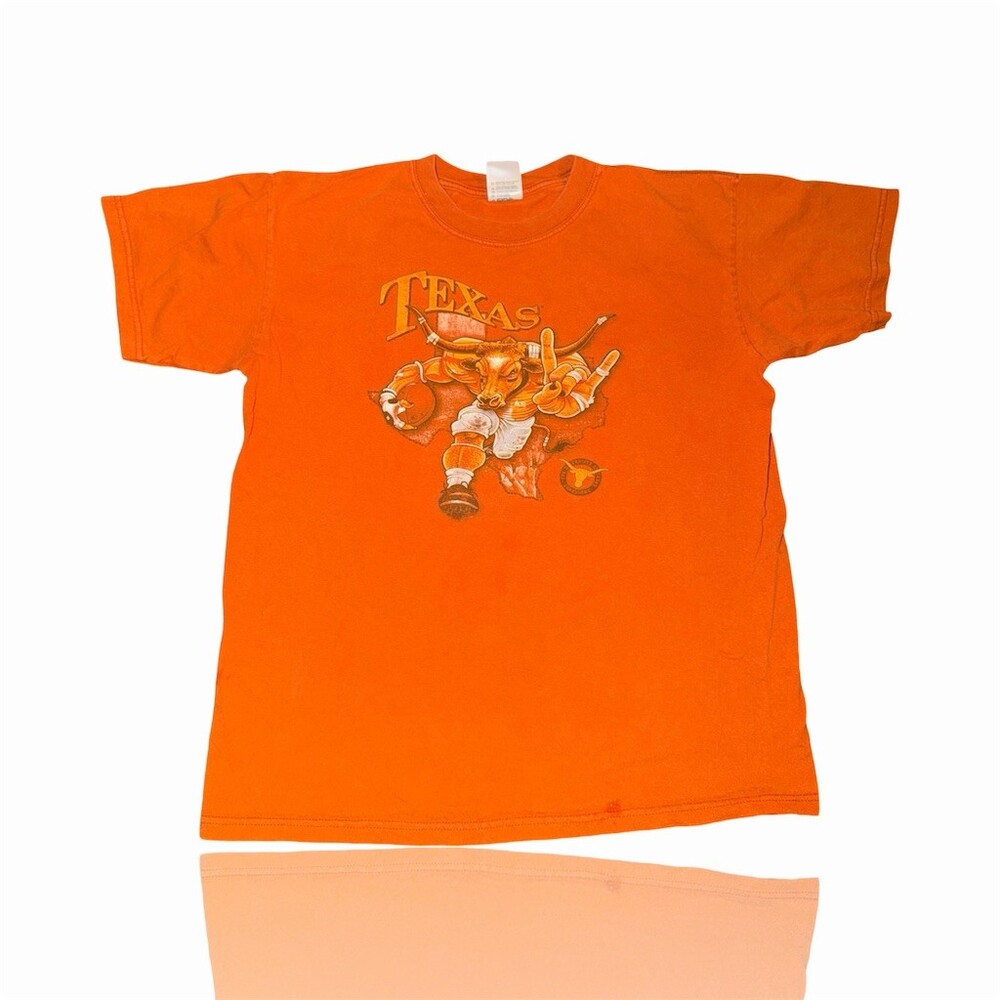 Texas Longhorns Vintage Y2K T-Shirt Unisex Kids Youth XL Orange Graphic Hook 'Em
